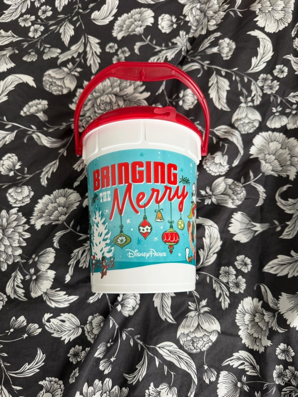 Retro Disneyland Christmas Holiday Popcorn Bucket